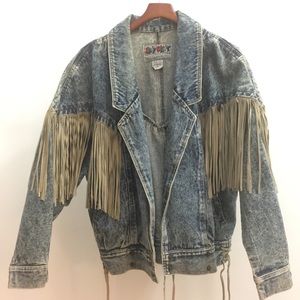 Vintage 80’s Acid Washed East West Denim Jacket